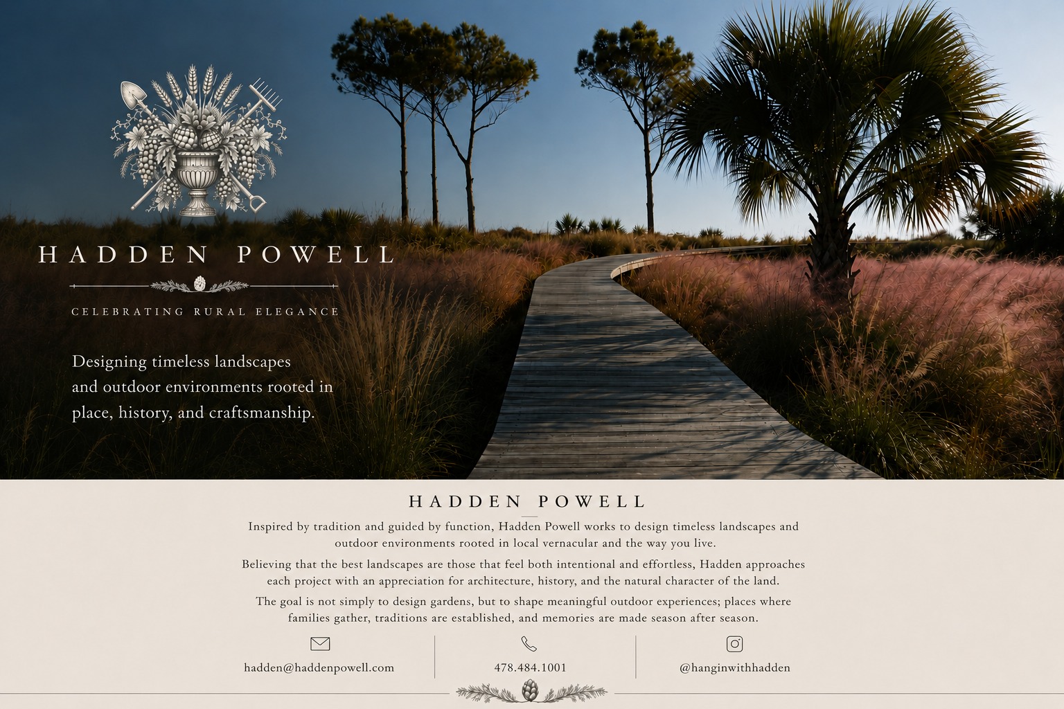Hadden Powell landing page